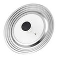 thumbnail image 2 of Cook N Home Stainless Steel with Glass Center Universal Lid, Fits 8, 10.25, 11, and 12-Inch, Silver, 2 of 6