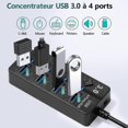 thumbnail image 3 of En 1 Puertos USB Múltiples Con Interruptores Independientes Y Luces Led, Múltiples Tomas USB 1 Puerto USB 3.0 Y 3 Puertos USB 2.0, Multi-usb Para Transferencia De Datos,, 3 of 5