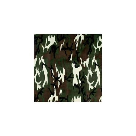 Bulk Buys Army Camo Bandanas - Dozen Packed 22x22 - Case of 12
