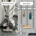 thumbnail image 6 of Stainless Steels Brooms Holder Sturdy Metal Mop Organizer Wall Mounted Gardens Cleanings Tool Rack with Multiple Hook, 6 of 20