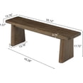 thumbnail image 4 of Tribesigns Solid Wood Bench, 55-Inch Rustic Entryway Bench, End of Bed Bench, Dining Kitchen Benches, Shoe Bench for Mudroom, Easy Assembly, 4 of 6