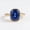 Rose Plated, variant on Solitaire Cushion Cut Blue Sapphire Ring, Blue Gemstone Ring, September Birthstone Ring, Dainty Engagement Ring, Minimalist Ring, Handmade Jewelry