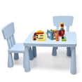 thumbnail image 4 of Patiojoy Kids Table and 2 Chairs Set Children Play Activity Table Furniture Set Blue, 4 of 6