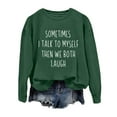thumbnail image 4 of Women Blouses Shirt with Sleeve Pocket Hoodie Sweatshirt Women Knitted Sweater for Winter Sweaters Elderly Ladies Sweatshirts without Hood Ladies Tops Blouses Tunic Probably Late Something Dark Green, 4 of 4