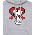 thumbnail image 3 of Peanuts - Cool Snoopy Pixel Hearts - Men's Pullover Hoodie, 3 of 6
