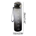 thumbnail image 5 of Tuvgenk Sports Plastic Water Bottles with Straw, Handle & Time Marker Bpa Free 34 Oz Water Bottle Gray Reusable Motivational Leakproof for Hiking, 5 of 5