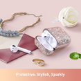 thumbnail image 3 of Funda para Airpods zhang ming con purpurina rosa 2 piezas a prueba de golpes con mosquetón carga inalámbrica LED visible para Apple A, 3 of 5