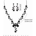 thumbnail image 4 of Silver Bride Wedding Jewelry Sets Flower Crystal Bridal Necklace Earrings Set Leaf Prom Costume Jewelry Set Rhinestone Choker Necklace for Women and Brides, 4 of 4