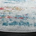 thumbnail image 3 of SAFAVIEH Madison Jovana Abstract Area Rug, Ivory/Blue, 6'7" x 6'7" Round, 3 of 9