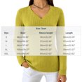 thumbnail image 5 of yillto Womens V Neck Ribbed Knit Sweater Soft Stretchy Long Sleeve Fall Pullover Blouses Tops Sweaters, 5 of 6