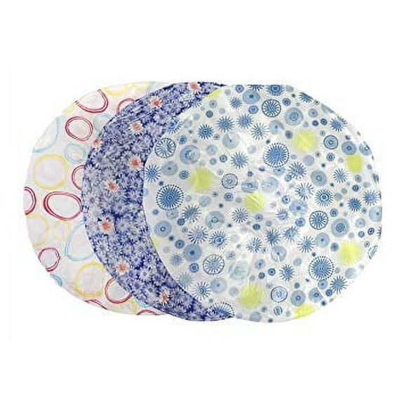 3 Pack Waterproof PEVA Printed Shower Caps by Dependable Industries Home Collections