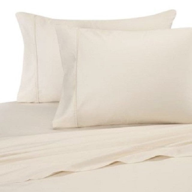 Linen Store 26-30 inches Extra Fit Deep Pocket Hotel Finish Adjustable Room 1-Piece- Fitted- Sheet Both Pattern Solid/Stripe 500 Thread Count 100% Pima Cotton (Full, Solid,Ivory).