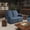 Blue, variant on Relax-A-Lounger Panama Modern Reclining Loveseat, Light Gray Woven Fabric