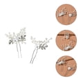 thumbnail image 2 of Decorative Hair Pins For Girls Chinese Style Crystal Silver 2Pcs 3.5X3.5X0.4In, 2 of 8