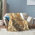 thumbnail image 4 of Vintage Cheetah Throw Blanket Ultra Soft Cozy Decorative Flannel Blankets for Home Bed Couch Chair Travel 80x60, 4 of 6