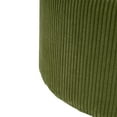thumbnail image 3 of Christopher Knight Home 30" Corduroy Upholstered Round Ottoman, Wood Frame, Dark Green, 3 of 7