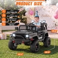 thumbnail image 6 of WOWEHICLE 24V Ride on Toys, 4×200W Motor, Kids Power Car Wheels with Remote, 2 Seater Ride on Car for Boys Girls, Electric Car for Kids with Music, LED Lights, 3-8 Years Old, Black, 6 of 8