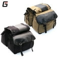 Motorcycle canvas waterproof panniers box side tool bags pouch for