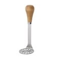 thumbnail image 2 of Triturador de papas de acero inoxidable para cocina doméstica | Herramienta multifunción para puré | Mango ergonómico de madera | Presiona uniformemente verduras y frutas | Apto para lavavajillas, 2 of 8