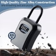 thumbnail image 2 of 2 Pack Key Lock Box, Premium Zinc Alloy Lock Box, Anti-Smashing Lock Box for Keys with Combination Lock, 5 Key Capacity, Black, 2 of 6