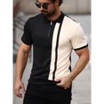 thumbnail image 1 of 3D Printed Short Sleeve, Buttons Men's POLO Shirt Color Figure Men's Spring And Summer Street Laps T-Shirt, 1 of 3