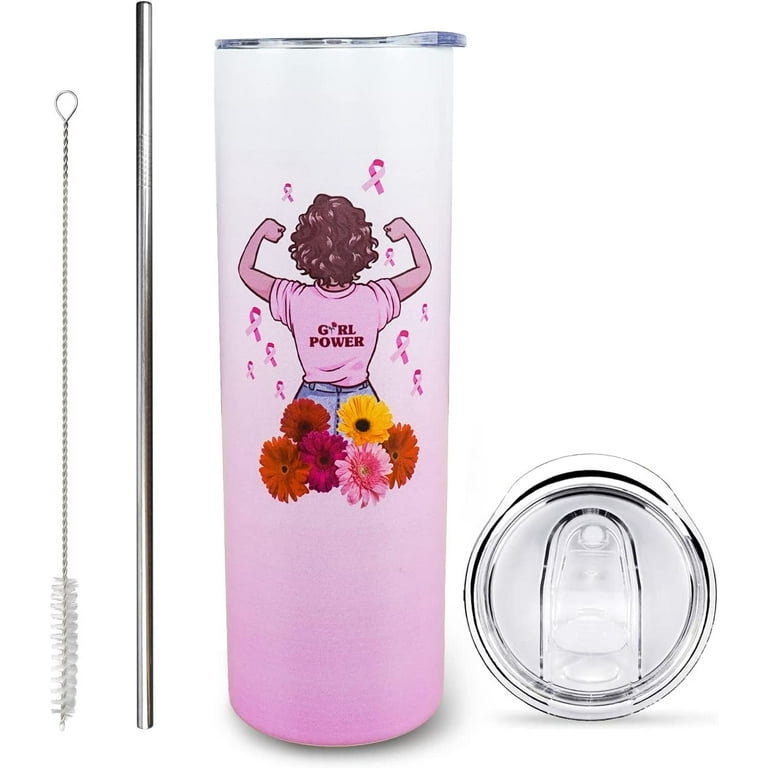 BIRGILT Breast Cancer Gifts for Women - Breast Cancer Survivor  Gifts for Woman After Surgery - Comforting Gifts for Cancer Patients Female  - 20oz Insulated Tumbler Cup: Tumblers & Water Glasses