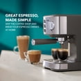 thumbnail image 3 of Mr. Coffee Compact Espresso Maker, Espresso Machine With Steam Wand, 15-Bar Pump Automatic Espresso Machine, 3 of 7