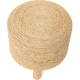 thumbnail image 2 of REDEARTH Foot Stool -Handmade Wooden 4 Legs Jute Seat Footrest for Living Room, Bedroom, Nursery, kidsroom, Patio, Gym; 100% Jute (16"x14"x14"; Natural), 2 of 9