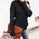 thumbnail image 3 of Pntutb moda mujer Casual cuello redondo cuello alto Color sólido manga larga suéter suéter Pntutb Pntutb-1542, 3 of 4