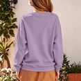 thumbnail image 4 of Womens Sweatshirts No Hood Oversized Crewneck Pullover Long Sleeve Tops | Fall Sweatshirts For Women 2026 Crew Neck Hoodie Pullover Fleece Plain Comfy Cozy Casual Travel Clothes,3XL, 4 of 8