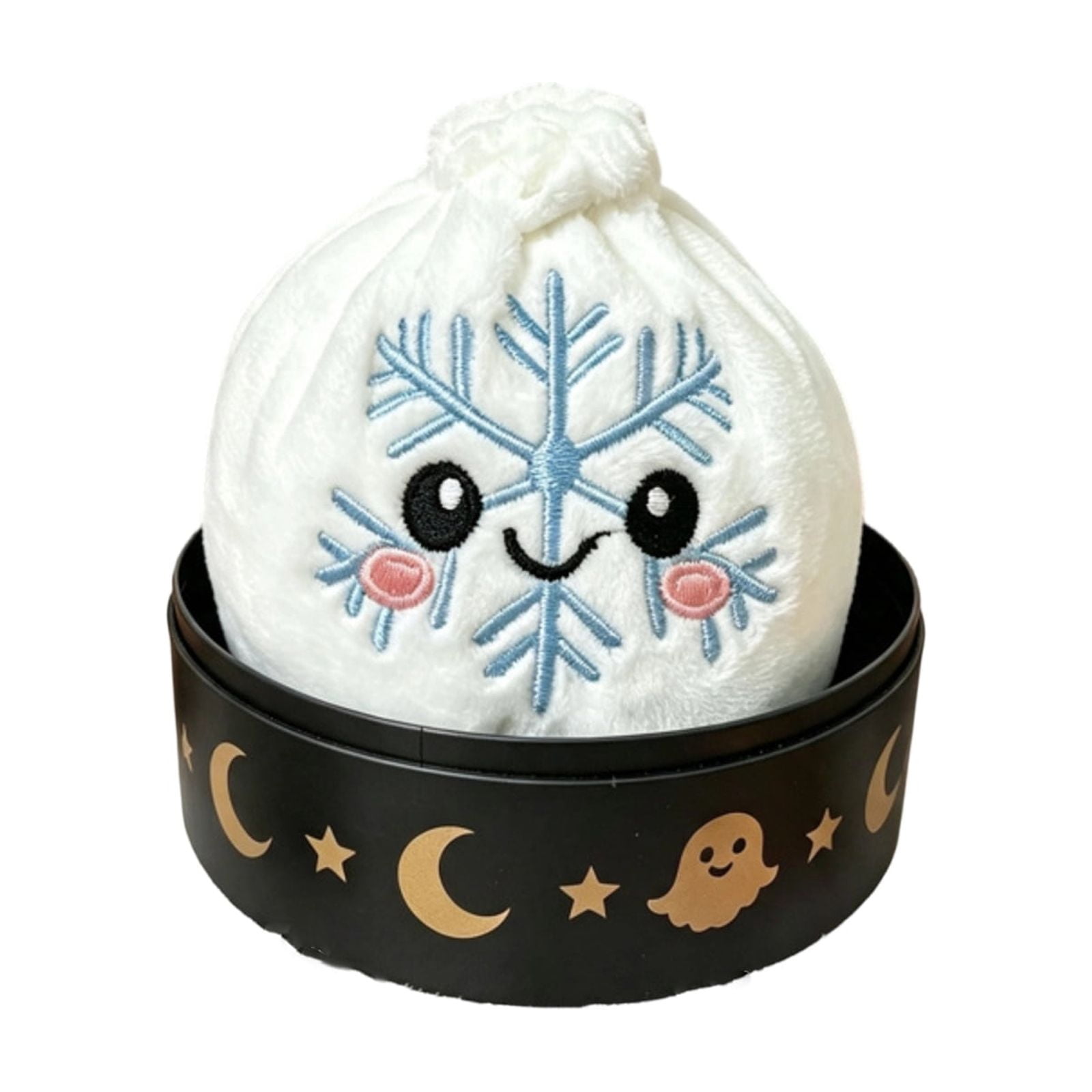 Christmas Stuffed Squishy Dumplings with Container, Soft Plush Holiday Character Toy for Anxiety Relief
