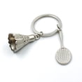 thumbnail image 1 of OULII Mini Badminton Racket Key Chain 5Pcs Metal Key Accessory For Badminton Players Coaches Lovers, 1 of 5