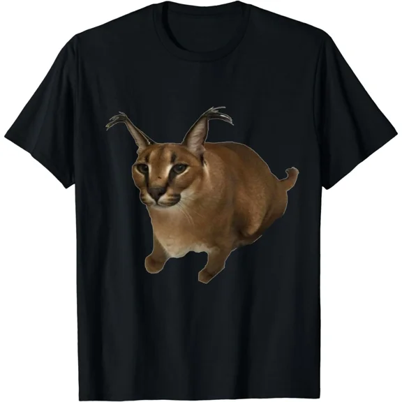 Floppa Caracal Cat Meme Funny Feline Lover Viral Style Unisex T-Shirt up to size 5XL