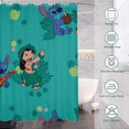 thumbnail image 4 of Stitch Shower Curtain Super Cool Water Repellent Elegant Shower Curtain Liner for Gift to Friens for Wet Room Bathtub Shower Stall with 12 PCS Hooks ,3 Size, 4 of 9