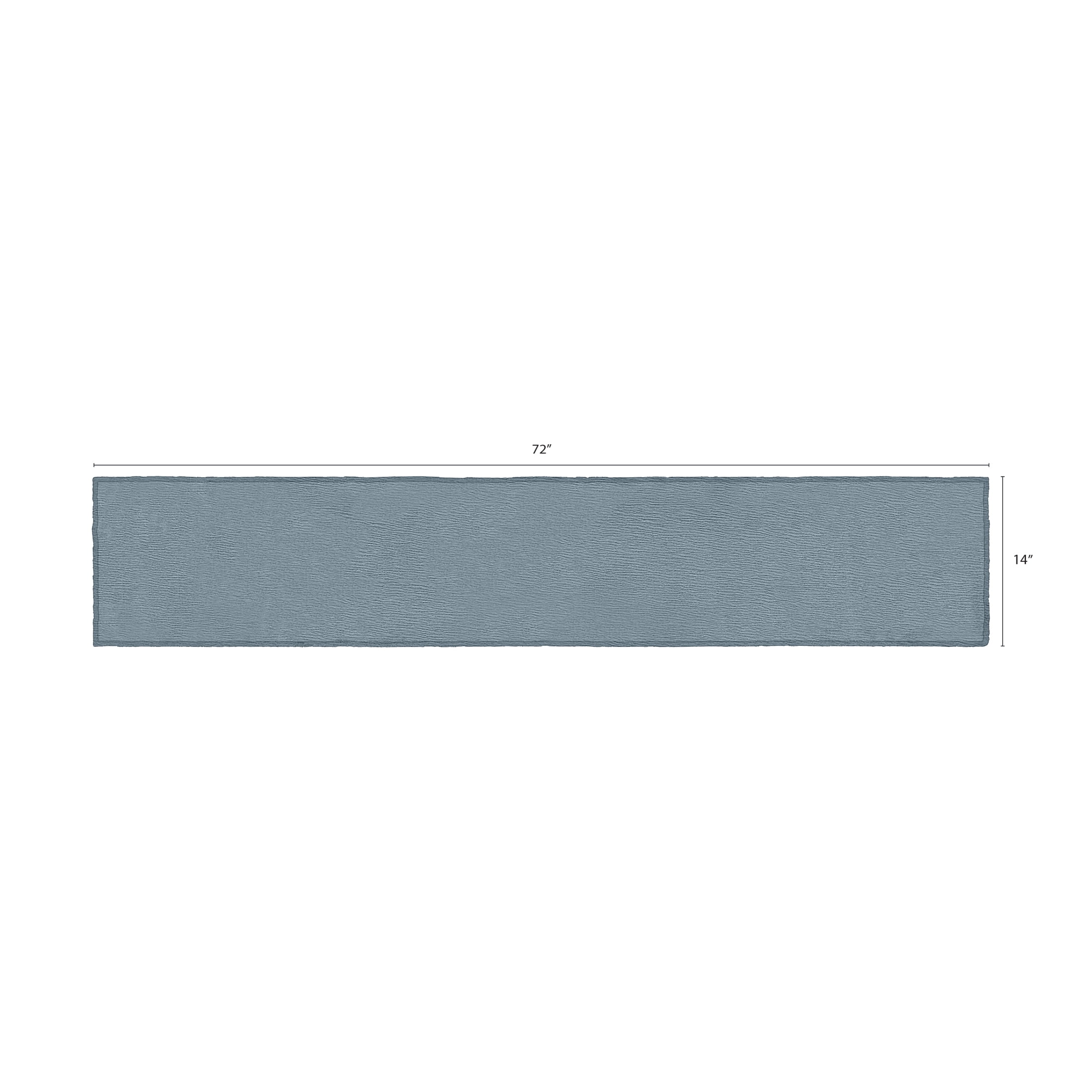 Mainstays Solid Textured Blue Table Runner, 14" x 72"