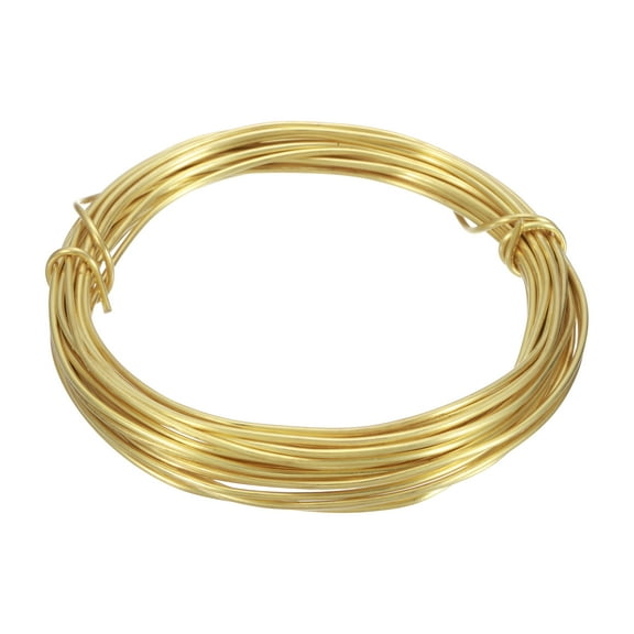 14 Gauge Brass Round Wire, 25 ft Craft Tarnish Resistant Beading Wires