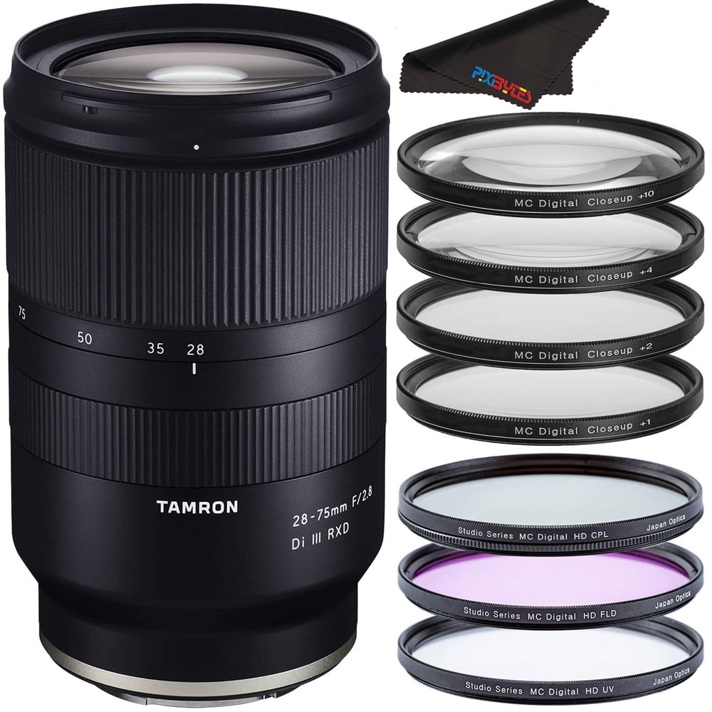 Tamron 28 75mm F 2 8 Di Iii Rxd Lens For Sony E A036 With Essential Accessory Bundle Includes 3pc Multi Coated Hd Filter Set 4pc Close Up Hd Macro Lens Set Walmart Com Tamron 28 75mm F 2 8 Di Iii Rxd Lens For Sony E A036 With Essential Accessory Bundle Includes 3pc Multi Coated Hd Filter Set 4pc Close Up Hd Macro Lens Set Walmart Com
