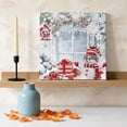 thumbnail image 3 of Ships Next Day Canvas Wall Art 10"x10",Xmas Snowman Birds Wood Framed Canvas Print Painting,Christmas Green Silver Pine Snowflake Ready to Hang Small Picture Wall Decor for Kitchen Nursery Office, 3 of 9