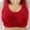 Red, variant on qolati Women's Plus Size Bra Seamless Stretch Wireless Comfort Sports Underwear Breathable Eyelet Gathered Everyday Sleep Bra
