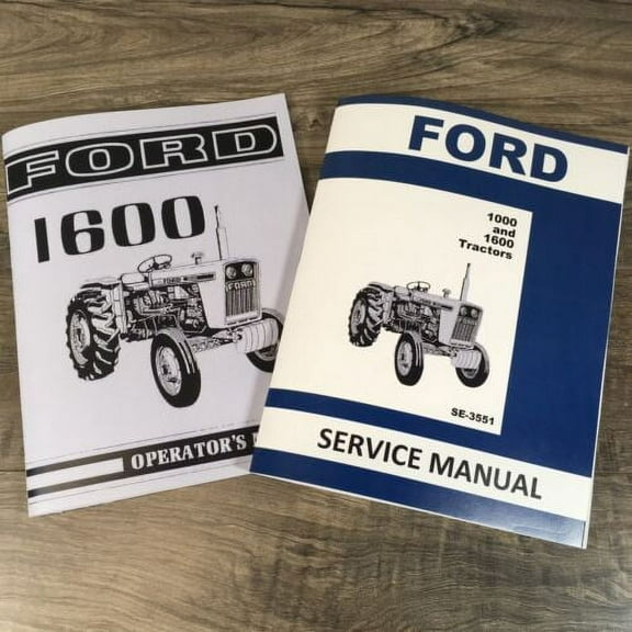 Ford 1600 Tractor Service Operators Manual Owners Repair Shop Technical Book SET