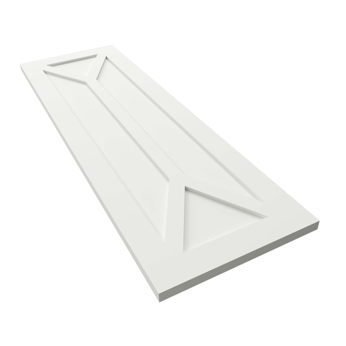 Ekena Millwork 18"W x 42"H True Fit PVC San Carlos Mission Style Fixed Mount Shutters, Unfinished (Per Pair - Hardware Not Included)