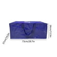 thumbnail image 3 of Transparent Woven Storage Bags - Large Capacity Moving & Packing organizer Reusable Plastic Tote with Double Zipper Durable, Dark Blue, JKODE, 3 of 8