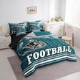 thumbnail image 3 of jejeloiu Football Game 7-Piece Twin Bedding Sets,Kids Ball Games Bedding Comforter Set For Rugby Boys Reversible, 3 of 8