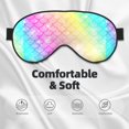 Salelf Fish Scale Sleep Mask DoubleSided Eye Mask Soft Adjustable Sleeping Eye Covers for