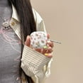 thumbnail image 6 of for Samsung Galaxy Buds 2 pro/Buds 2/Buds Live/Buds pro/Fan Edition(FE) case with Cute Rose Flower Pattern and Keychain Accessory,Hard Cover for Women Girls (Pink), 6 of 16