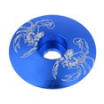 thumbnail image 2 of Aleación De Aluminio Bicicleta Threadless Stem Headset Top Cap Cover Blue Scorpion Sunnimix Tapa superior para auriculares de bicicleta, 2 of 8