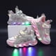 thumbnail image 1 of Zapatillas de deporte informales Led para niñas, zapatos de exterior con estampado de princesa Elsa, zapatos antideslizantes iluminados para primavera, 1 of 4