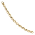 thumbnail image 2 of Real 14kt Yellow Gold Polished Fancy Oval Link Chain ; 8.5 inch; Lobster (Fancy) Clasp; for Adults and Teens; for Women and Men, 2 of 3