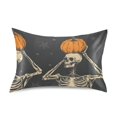 thumbnail image 7 of Yayeee Pillowcase Queen Size Set of 2 Satin Wrinkle Resistant Pillow Case, Halloween Skeleton Moon, 7 of 7