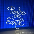 thumbnail image 2 of Glowneon Peace on Earth Neon Sign, Christmas Led Sign, Peaceful World Gift Decor, Christmas Gifts, 2 of 5